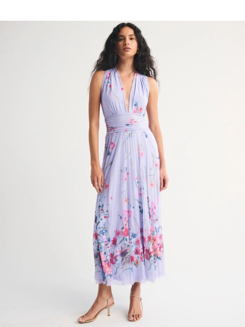 Abercrombie & Fitch Lavender Floral Convertible Dress
